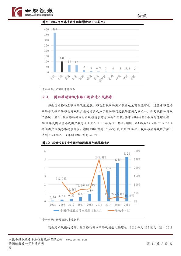 游戏行业免费研究报告：游戏行业研究：高速成长的移动游戏-undefined